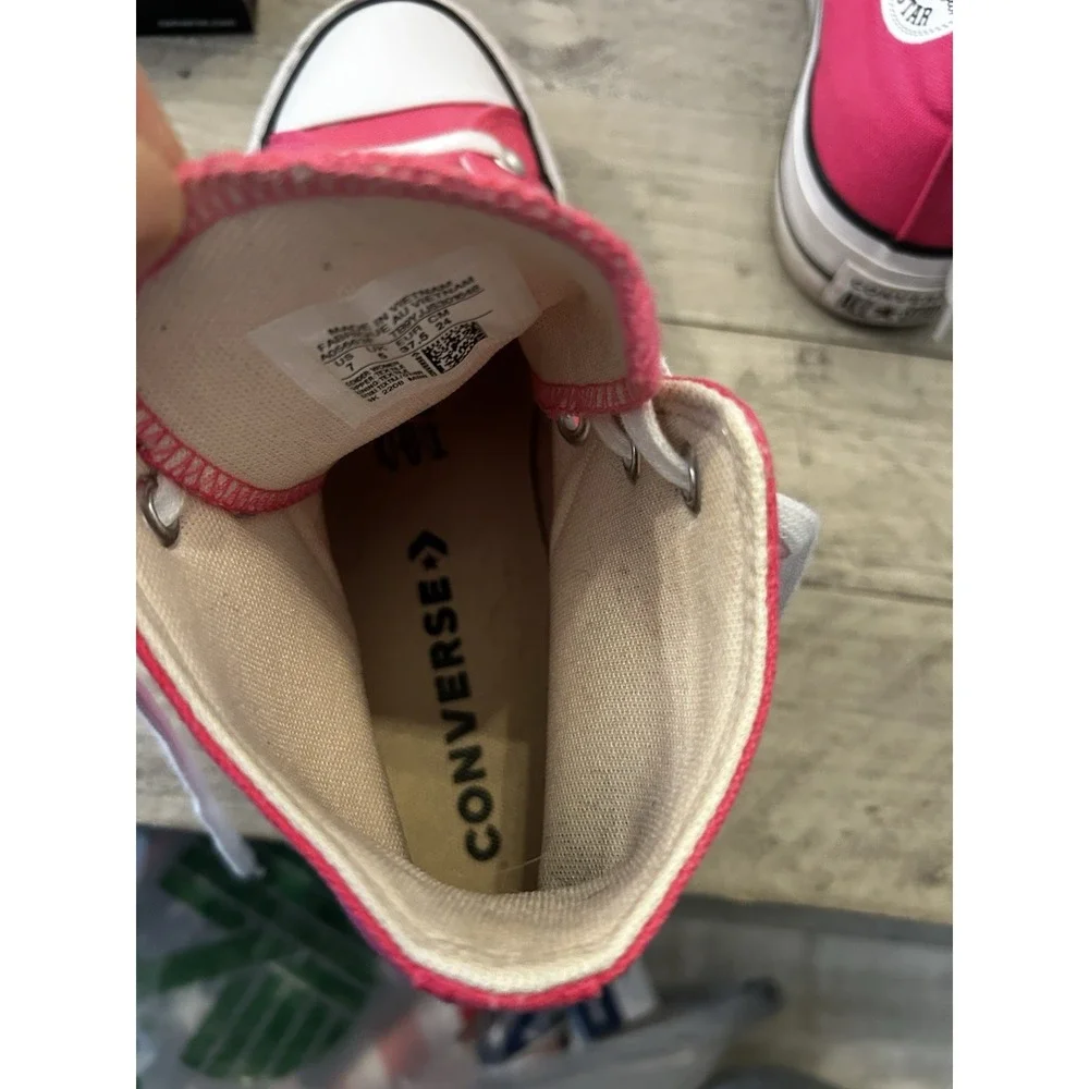 Converse Chuck Taylor All Star Lift Platform High Top Sneakers Pink Wmns Size 7 - Picture 9 of 9
